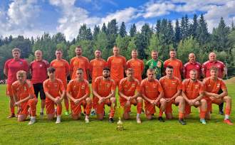 Drużyna Górala Istebna przed historycznym meczem