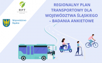baner informacyjny Regionalnego Planu Transportowego dla Województwa Śląskiego