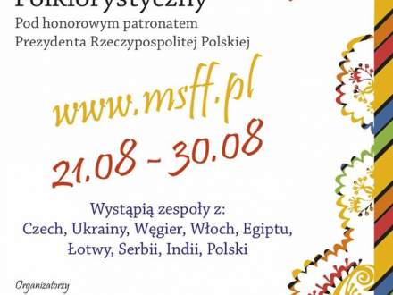 Plakat Międzynarodowego Studenckiego Festiwalu Folklorystycznego