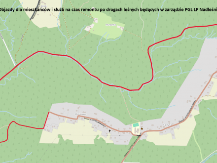 Mapa objazdów - Mlaskawka