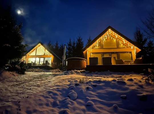 Domki widok zimowy