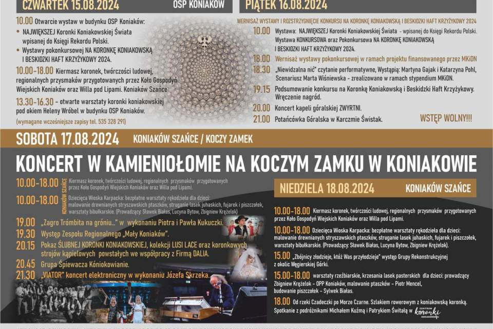 Plakat z programem wydarzenia