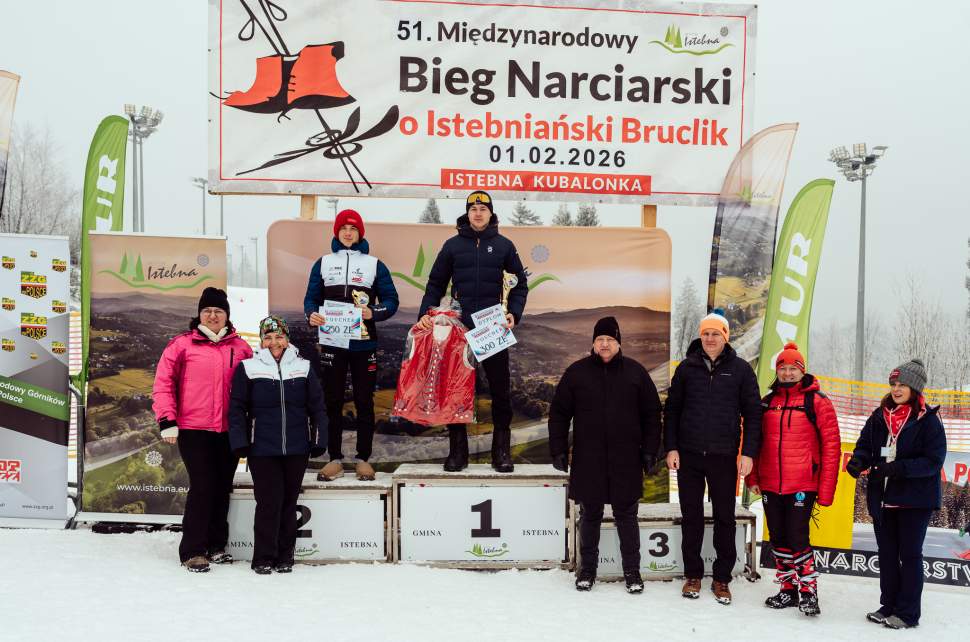 Podium zwycięzców 15 km