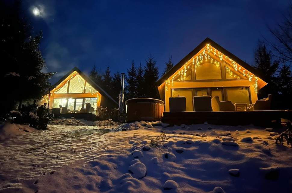 Domki widok zimowy