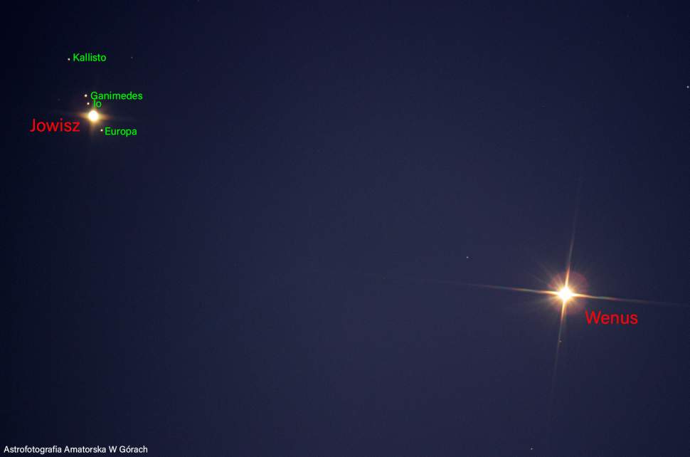 Koniunkcja Jowisza i Wenus (foto: Dominik Skurzok)