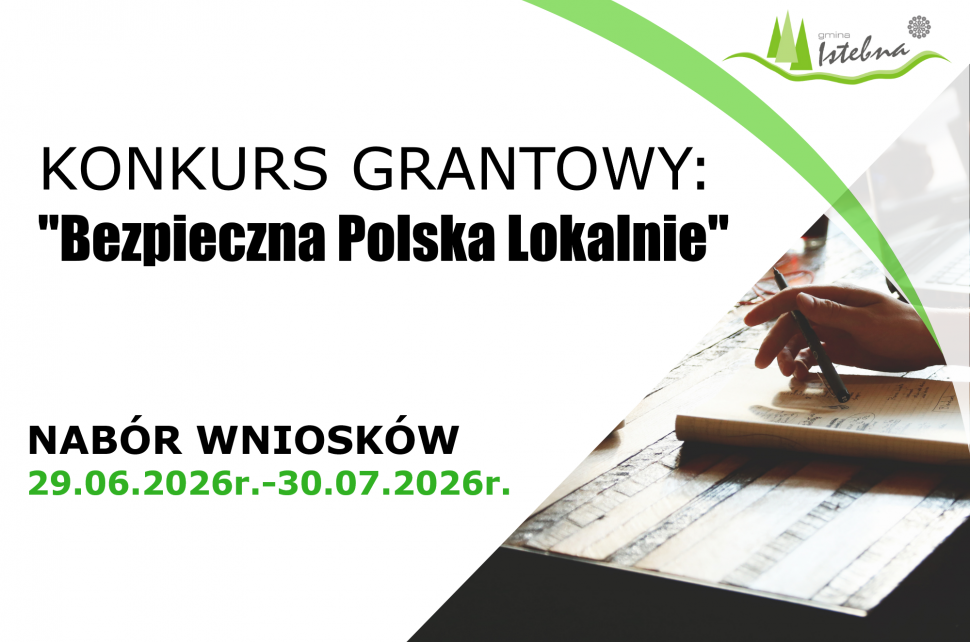 Baner informacyjny dot. konkursu grantowego "Bezpieczna Polska Lokalnie"