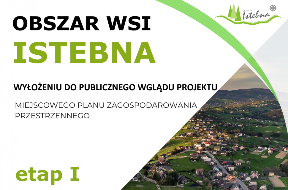 Grafika informacyjna dotycząca wyłożenia miejscowego planu zagospodarowania przestrzennego.