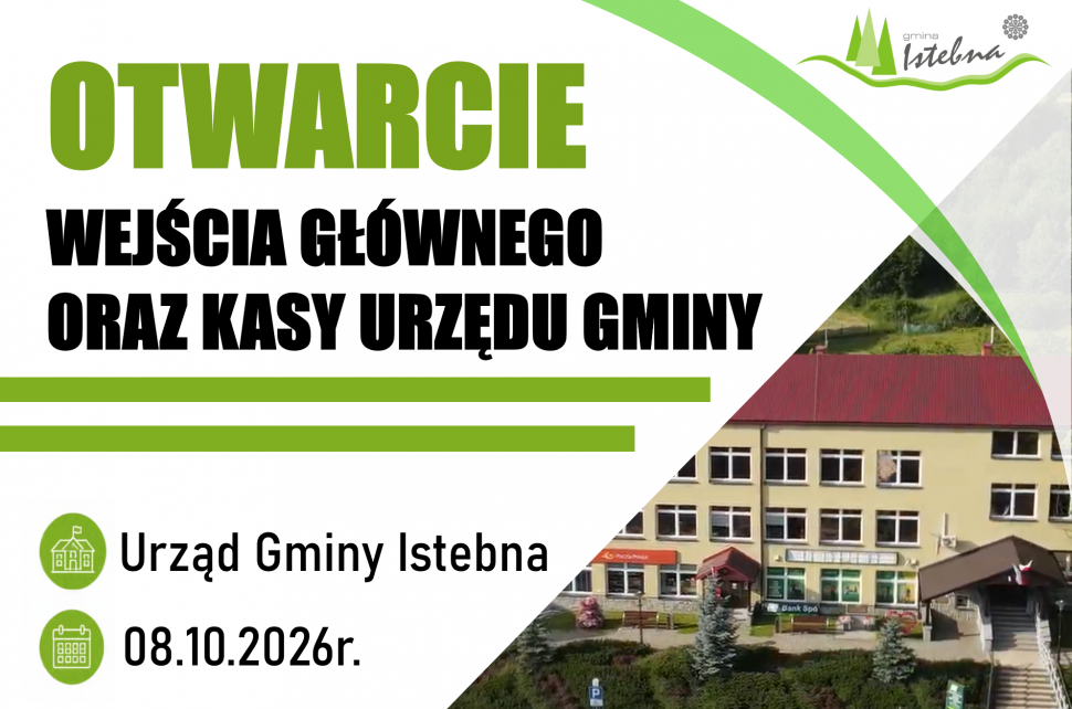 Grafika informacyjna dotycząca otwarcia kasy i wejścia głównego.